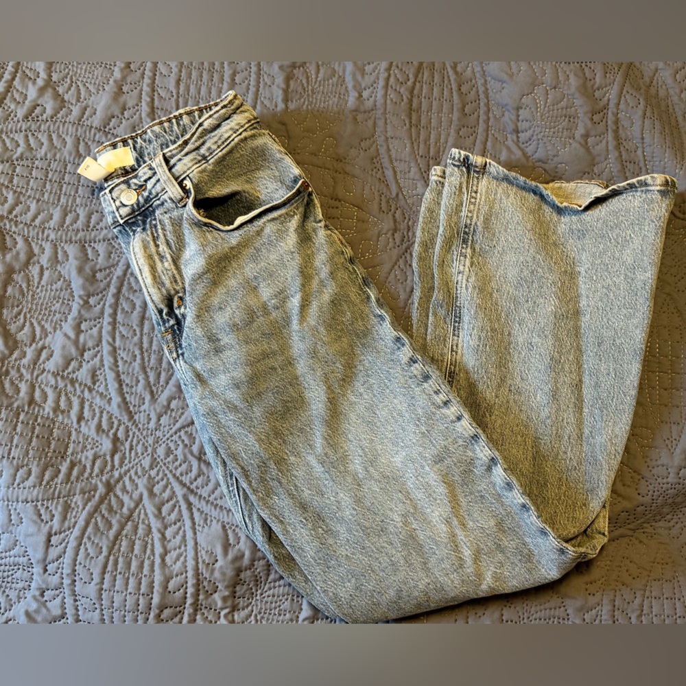 H&M Light Blue Denim wide leg